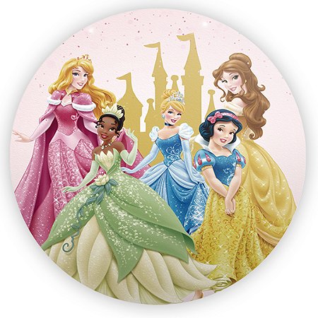 Capa Painel Redondo Sublimado - Princesas