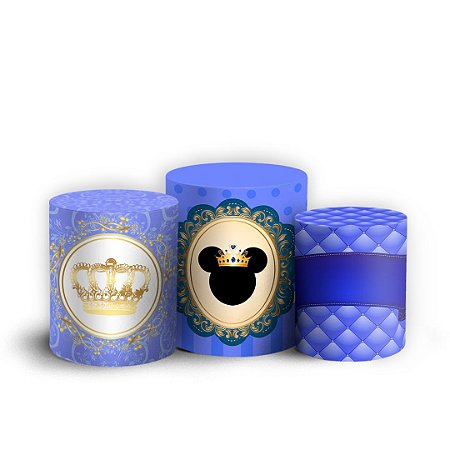 Capas Trio Cilindro Sublimado Vest Facil - Mickey Realeza