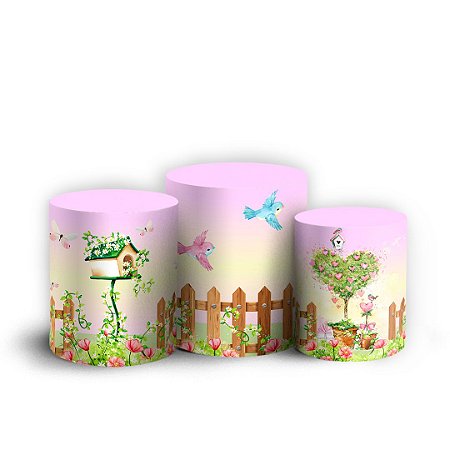 Capas Trio Cilindro Sublimado Vest Facil - Jardim