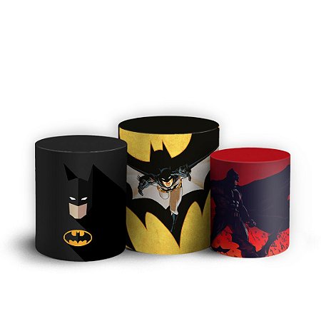 Capas Trio Cilindro Sublimado Vest Facil - Batman