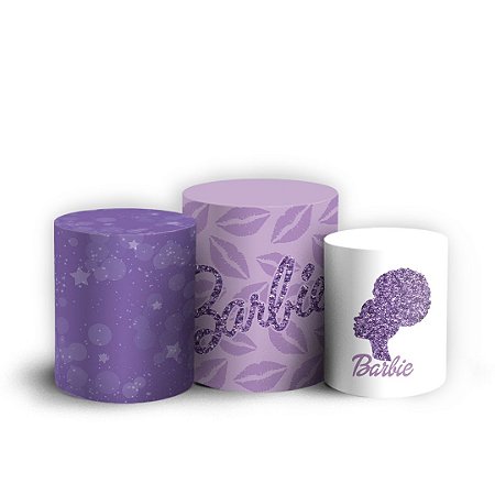 Capas Trio Cilindro Sublimado Vest Facil - Barbie
