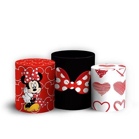 Capas Trio Cilindro Sublimado Vest Facil - Minnie