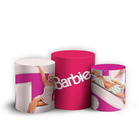 Capas Trio Cilindro Sublimado Vest Facil - Barbie Filme