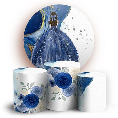 Capas Painel Redondo e Trio Cilindro Sublimado - 15 Anos