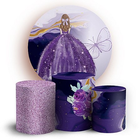 Capas Painel Redondo e Trio Cilindro Sublimado - 15 Anos