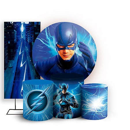 Capas Painel Redondo Trio Cilindro e Faixa Lateral Sublimado - The Flash