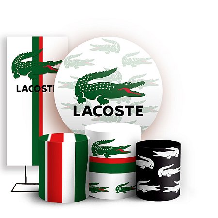 Capas Painel Redondo Trio Cilindro e Faixa Lateral Sublimado - Lacoste