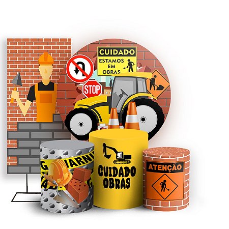 Capas Painel Redondo Trio Cilindro e Faixa Lateral Sublimado - Costrução