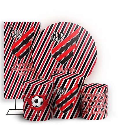 Capas Painel Redondo Trio Cilindro e Faixa Lateral Sublimado - Athletico PR