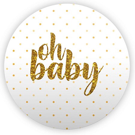 Capa Painel Redondo Sublimado - Oh Baby.