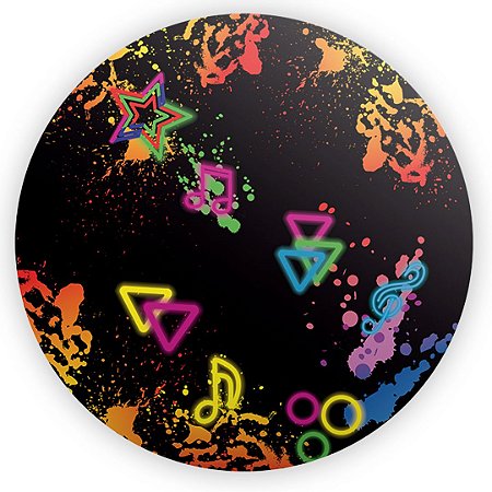 Capa Painel Redondo Sublimado - Neon
