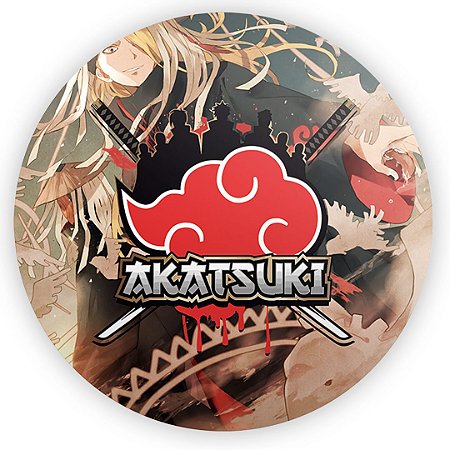 Capa Painel Redondo Sublimado - Akatsuki