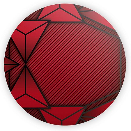 Capa Painel Redondo Sublimado - Abstrato Vermelho