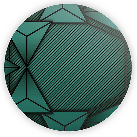 Capa Painel Redondo Sublimado - Abstrato Verde