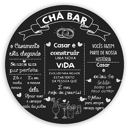 Painel Redondo - Chá Bar - Sublimado 3D