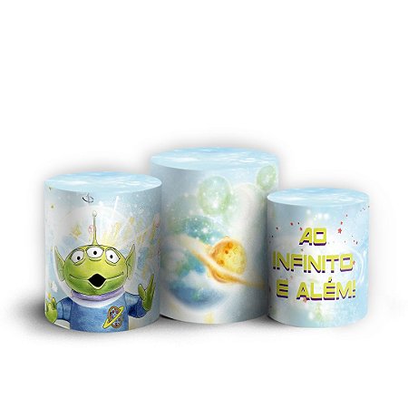 Capas Trio Cilindro Sublimado Vest Facil - Toy Story Aquarela