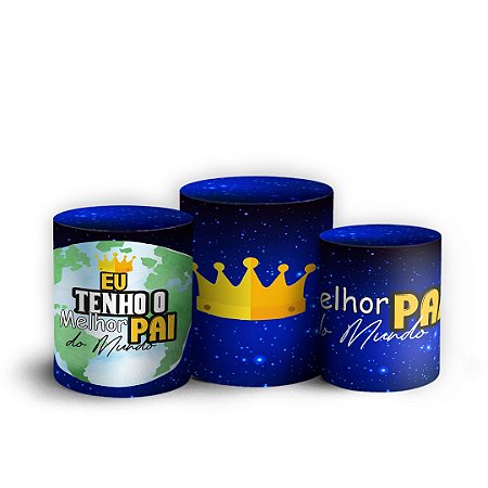 Capas Trio Cilindro Sublimado Vest Facil - Dia dos Pais Galaxia