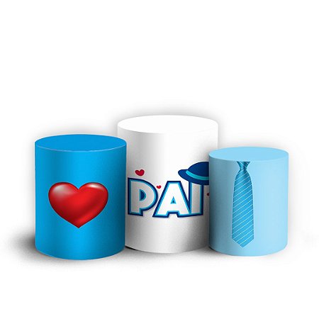 Capas Trio Cilindro Sublimado Vest Facil - Dia dos Pais