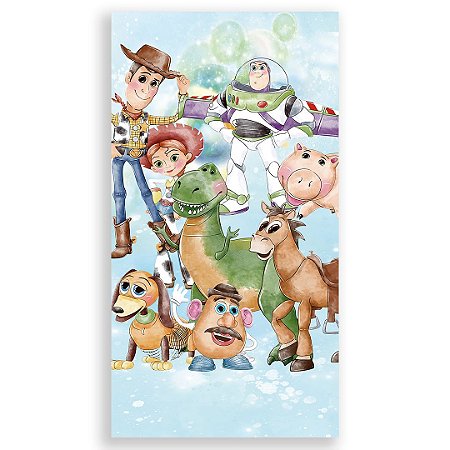 Capa Faixa Lateral Sublimado - Toy Story Aquarela