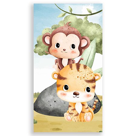 Capa Faixa Lateral Sublimado - Safari Aquarela