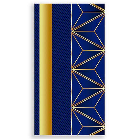 Capa Faixa Lateral Sublimado - Happy Birthday Abstrato Azul