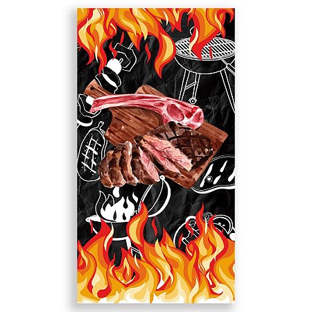 Capa Faixa Lateral Sublimado - Churrasco