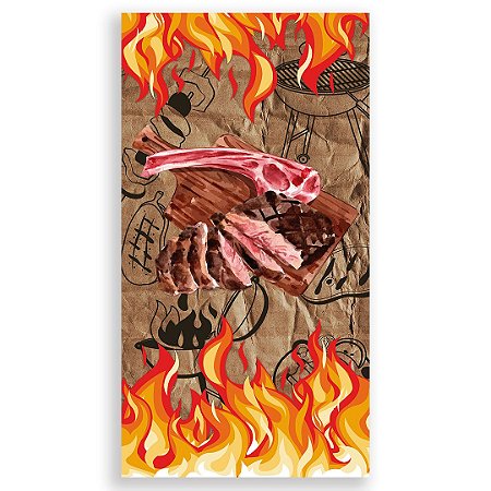 Capa Faixa Lateral Sublimado - Churrasco