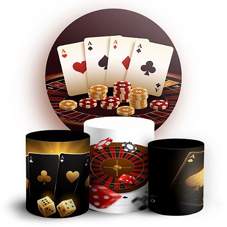 Capas Painel Redondo e Trio Cilindro Sublimado - Cassino