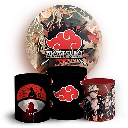 Capas Painel Redondo e Trio Cilindro Sublimado - Akatsuki