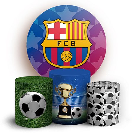 Capas Painel Redondo e Trio Cilindro Sublimado - Barcelona