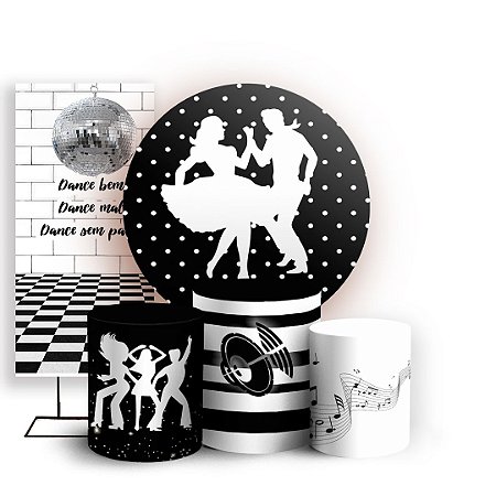 Capas Painel Redondo Trio Cilindro e Faixa Lateral Sublimado - Anos 80