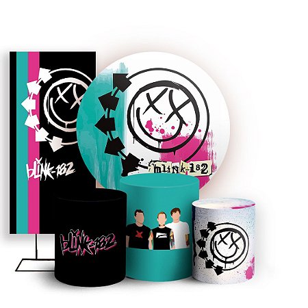 Capas Painel Redondo Trio Cilindro e Faixa Lateral Sublimado - Blink 18