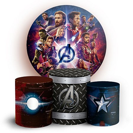 Capas Painel Redondo e Trio Cilindro Sublimado - Herois