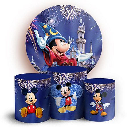 Capas Painel Redondo e Trio Cilindro Sublimado - Mickey
