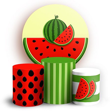 KIT Redondo e Trio - Melancia - Sublimado 3D