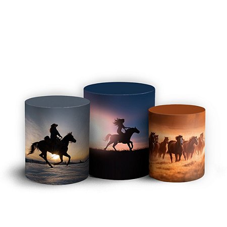 Capas Trio Cilindro Sublimado Vest Facil - Boiadeiros