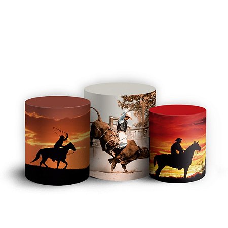 Capas Trio Cilindro Sublimado Vest Facil - Boiadeiros