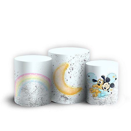 Capas Trio Cilindro Sublimado Vest Facil - Mickey Baby