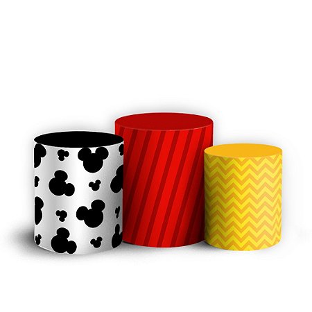 Capas Trio Cilindro Sublimado Vest Facil - Mickey