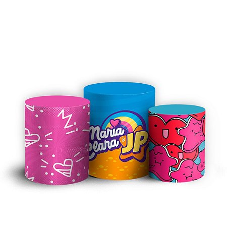 Capas Trio Cilindro Sublimado Vest Facil - Maria Clara e JP