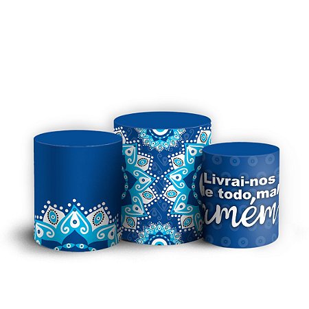 Trio Cilindro - Mandala Livrai nos - Sublimado 3D + Elástico