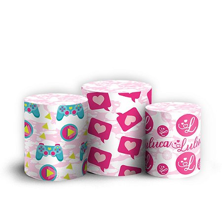 Capas Trio Cilindro Sublimado Vest Facil - Luluca