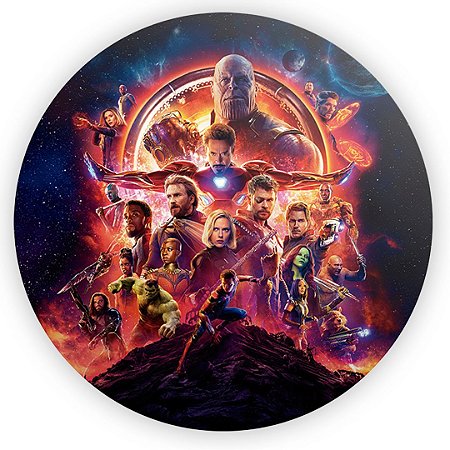 Capa Painel Redondo Sublimado - Herois