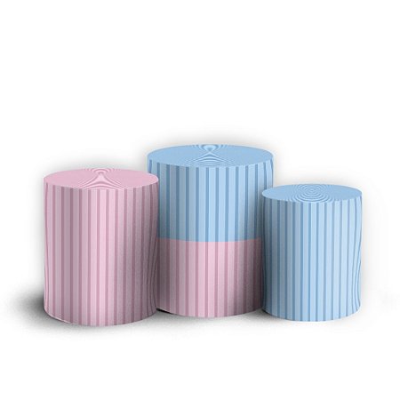 Capas Trio Cilindro Sublimado Vest Facil - Bohos Mesclado