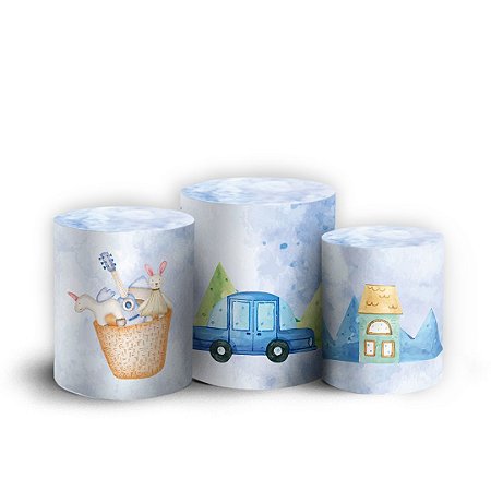 Capas Trio Cilindro Sublimado Vest Facil - Cha de Bebe