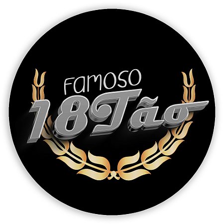 Capa Painel Redondo Sublimado - 18 Anos Preto