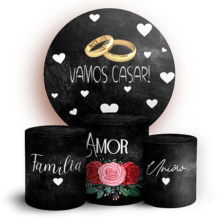 Capas Painel Redondo e Trio Cilindro Sublimado - Cha de Cozinha