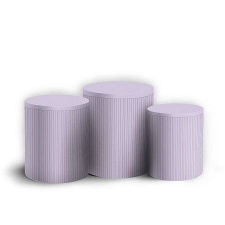 Trio Cilindro - Oh Baby Lilas - Sublimado 3D + Elástico