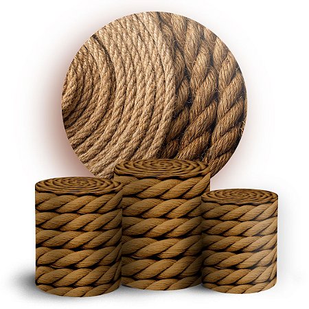 Capas Painel Redondo e Trio Cilindro Sublimado - Corda