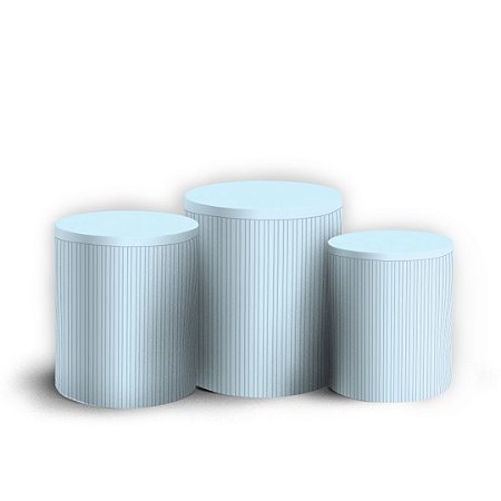 Capas Trio Cilindro Sublimado Vest Facil - Oh Baby Azul Claro